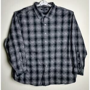 DXL Men's Apparel SYNGRY Button Down. Men's 3XL. Purple Plaid